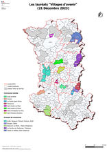 carte des lauréats Villages d'Avenir dans les Deux-Sèvres