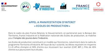 FRANCE RELANCE | APPEL A MANIFESTATION D INTERET : "écoles de production" 